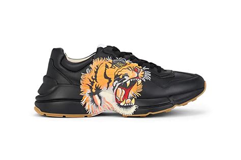 gucci sneakers tiger replica|gucci rhyton tiger print.